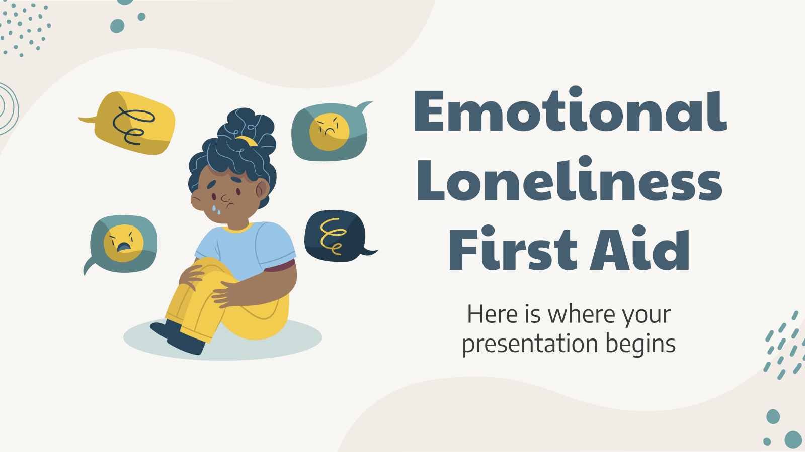 情感孤独PowerPoint模板